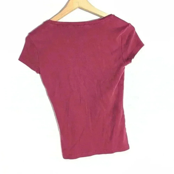 Ladies Pink Tommy Hilfiger V neck shirt sz XS - Picture 4 of 4